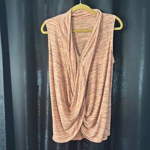 Women's Drape Front Top - Peach